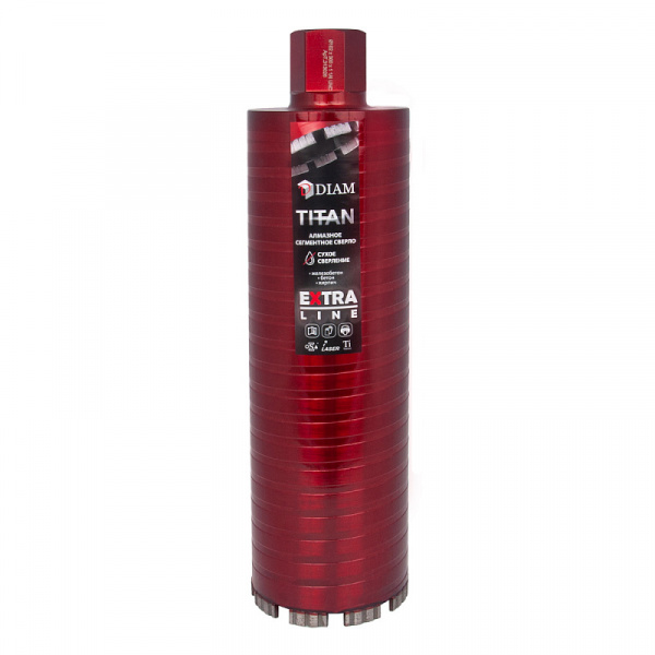 Сверло алмазное сегментное САСС 52x450х4x1,1/4UNC Extra Line Titan DIAM