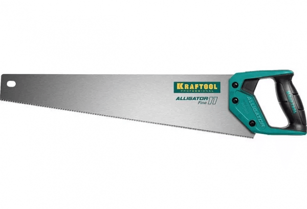 Ножовка для точного реза "Alligator Fine 11" 550 мм 11 TPI 3D зуб 15203-55 KRAFTOOL